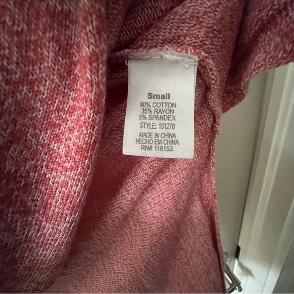 2/$10! Poof! cotton high-low tunic long sleeve crew neck sweater pink small - Picture 11 of 11